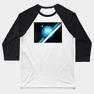 Abstract Blue and White Lines and Balls Baseball T-Shirt